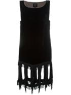 Jean Paul Gaultier Vintage Fringed Velvet Dress, Women's, Size: 40, Black