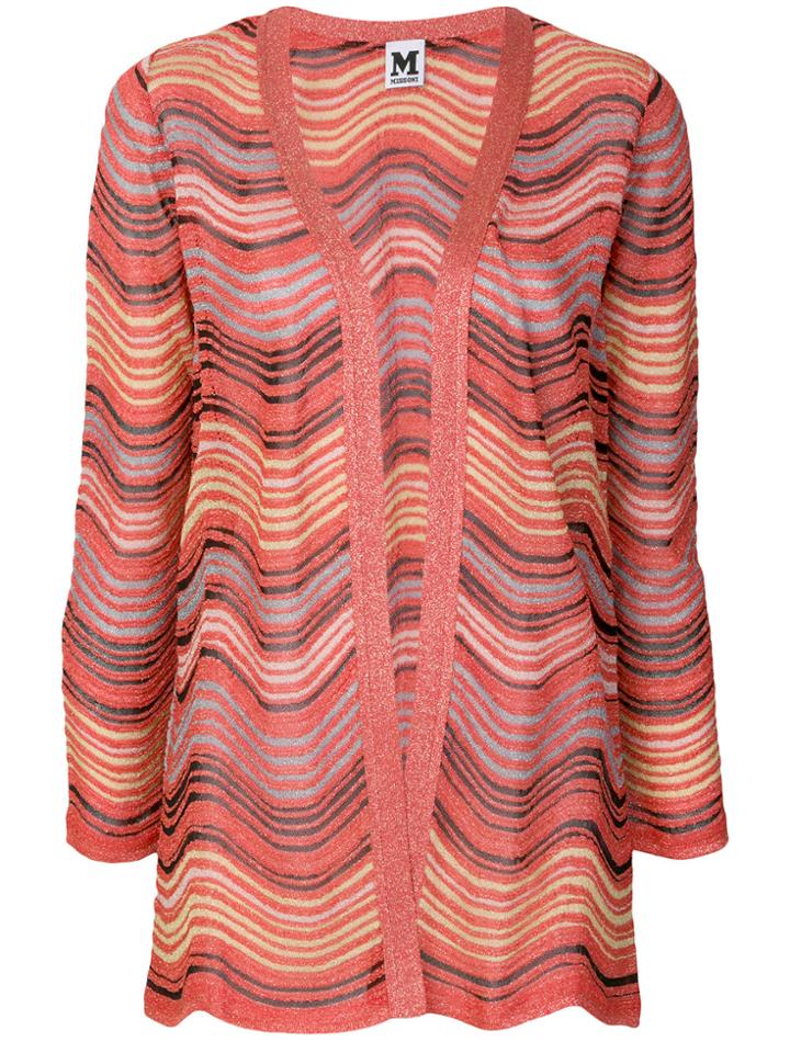 M Missoni Stripe Knit Glitter Cardigan - Yellow & Orange