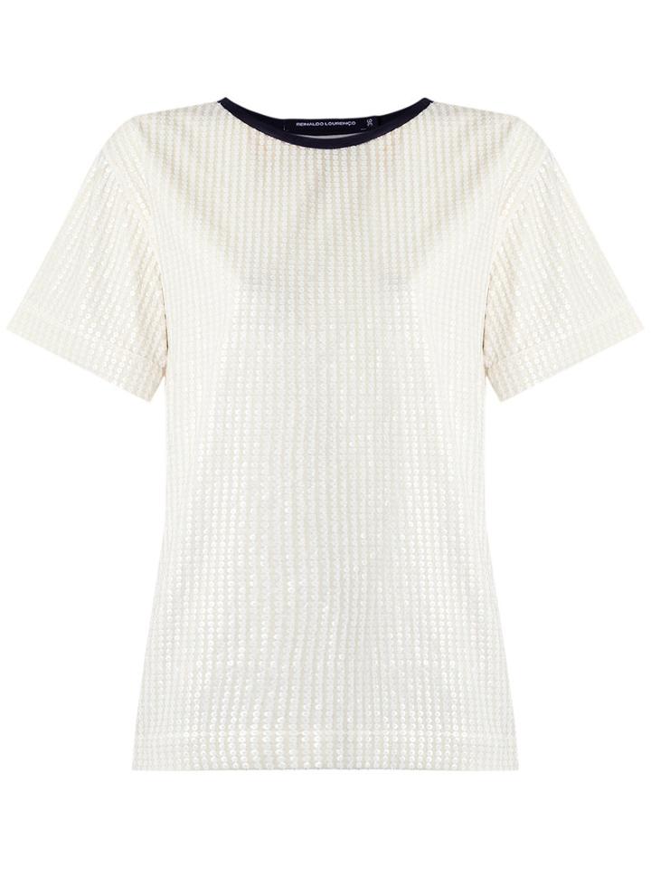 Reinaldo Lourenço - Sequin Blouse - Women - Polyester - 40, White, Polyester