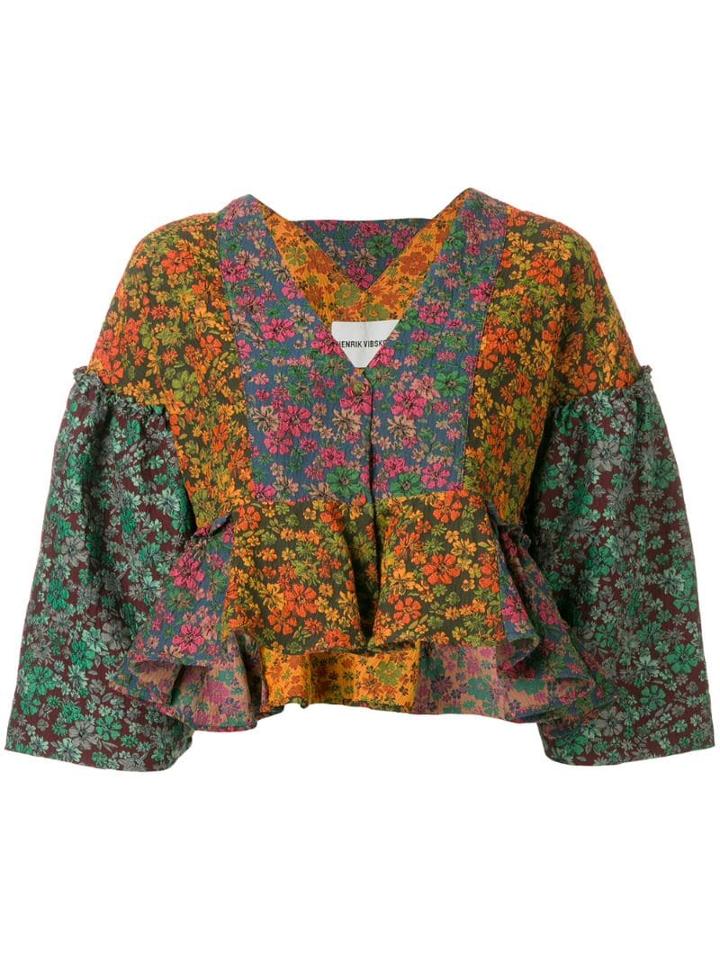 Henrik Vibskov Floral Patch Work Blouse - Orange