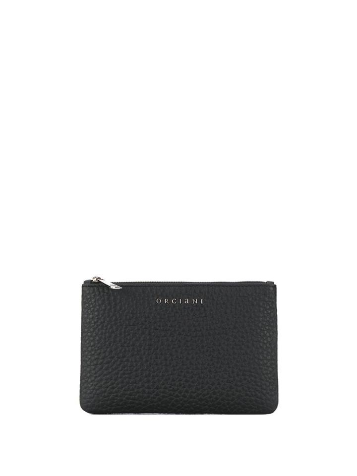 Orciani Top Zip Wallet - Black