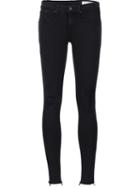 Rag & Bone /jean Distressed Skinny Jeans, Women's, Size: 25, Black, Cotton/polyester/spandex/elastane/modal