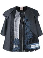 Antonio Marras - Appliquée Oversized Jacket - Women - Cotton/polyamide/polyester/viscose - 38, Blue, Cotton/polyamide/polyester/viscose