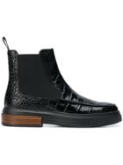 Tod's Croc-effect Boots - Black