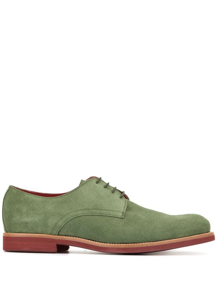 Manolo Blahnik Tonal Derby Shoes - Green