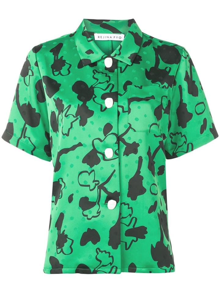 Rejina Pyo Mila Print Shirt - Green