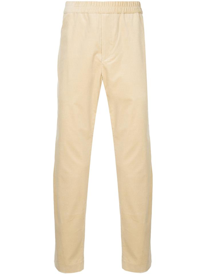 Estnation Elastic Waist Cropped Trousers - Brown