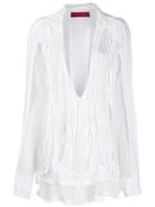 Di Liborio V-neck Loose Fit Top - White