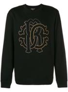 Roberto Cavalli Studded Heraldic Logo Sweatshirt - Black