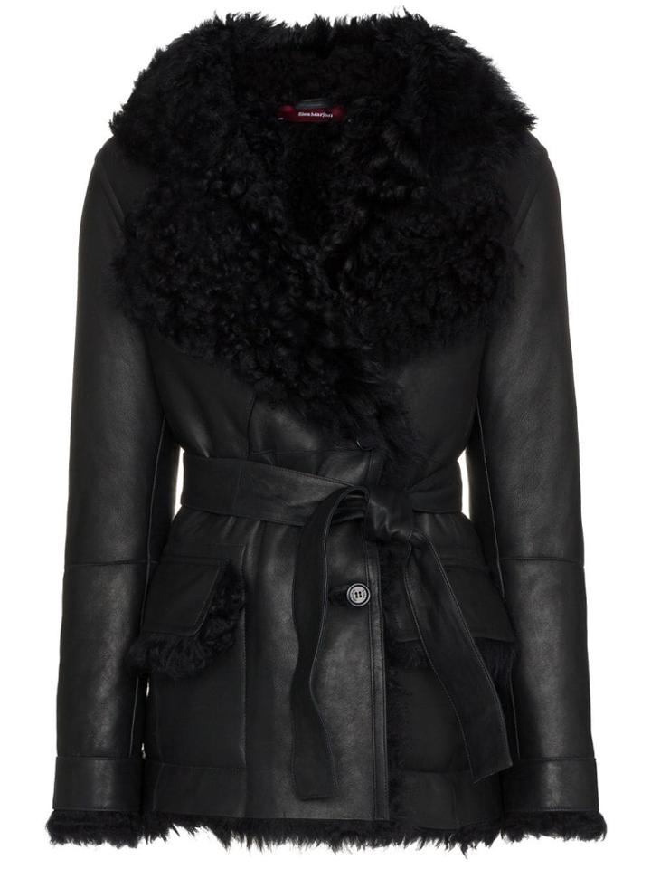 Sies Marjan Double Breasted Belted Leather Coat - Blue