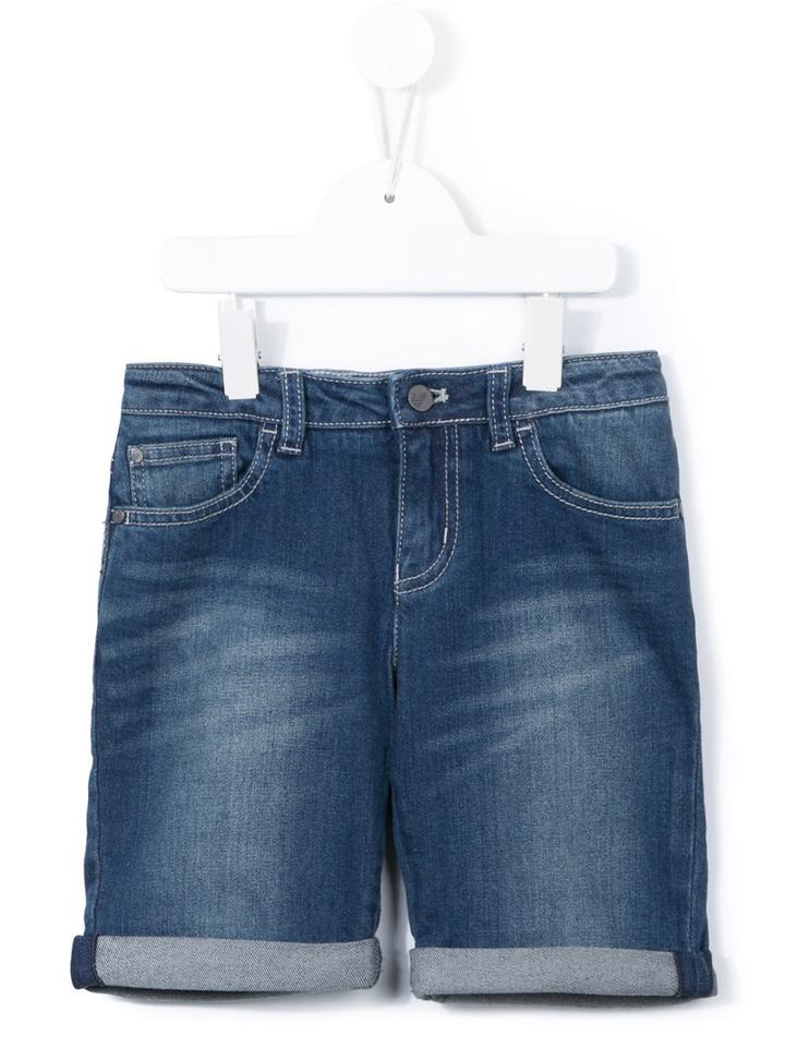 Armani Junior Medium Washed Denim Shorts, Boy's, Size: 12 Yrs, Blue