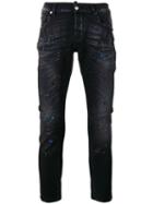 Les Hommes Urban Skinny Jeans, Men's, Size: 30, Black, Cotton/spandex/elastane