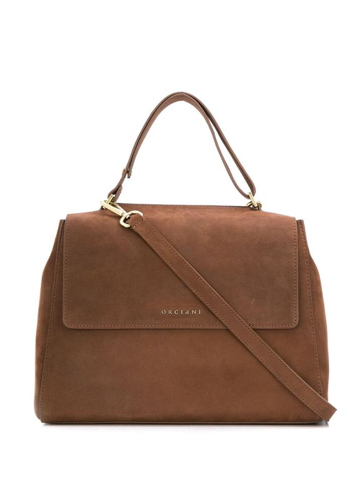 Orciani Cross Body Tote Bag - Brown