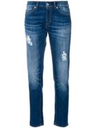 Dondup Distressed Straight-leg Jeans - Blue