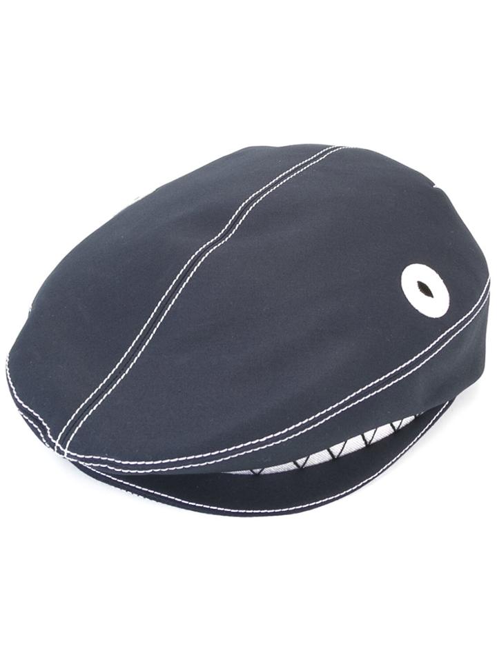 Thom Browne Shark Flat Cap - Blue