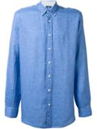 Hackett Loose Fit Shirt, Men's, Size: L, Blue, Linen/flax