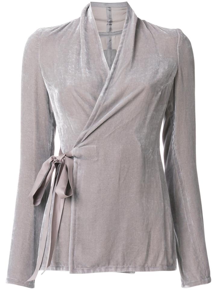 Rick Owens Tie-waist Jacket - Grey