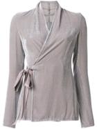 Rick Owens Tie-waist Jacket - Grey
