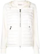 Moncler Padded Front Zipped Hoodie - White