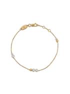 Redline 18 Kt Gold Nuit Multi Pearl Chain Bracelet