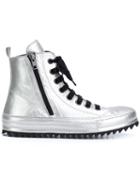 Ann Demeulemeester 'angelina' Metallic Hi-top Sneakers