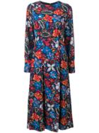 Essentiel Antwerp Saga Floral Midi Dress - Blue