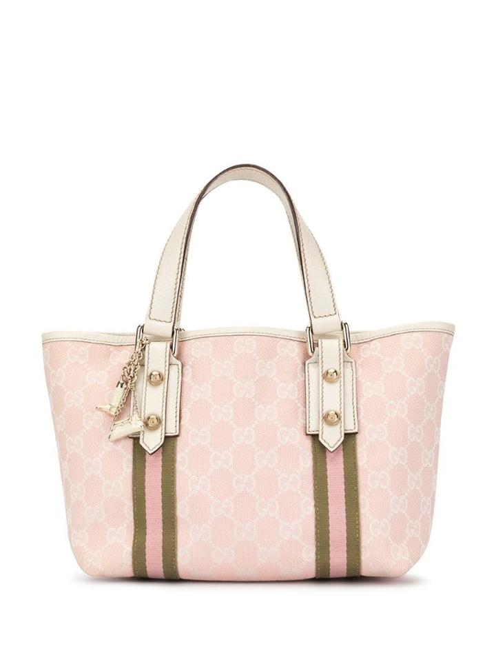 Gucci Pre-owned Gg Jacquard Jolicoeur Tote Bag - Pink