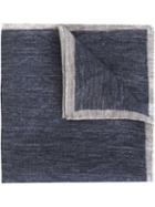 Eleventy Denim Effect Handkerchief, Men's, Blue, Linen/flax