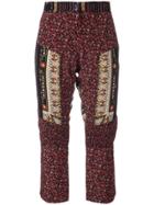 No21 Patchwork Cropped Trousers - Red