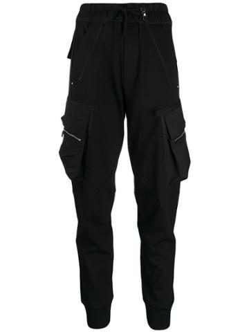 High By Claire Campbell Cargo Track Pants - Black