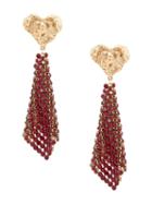 Magda Butrym Crystal Embellished Earrings - Red