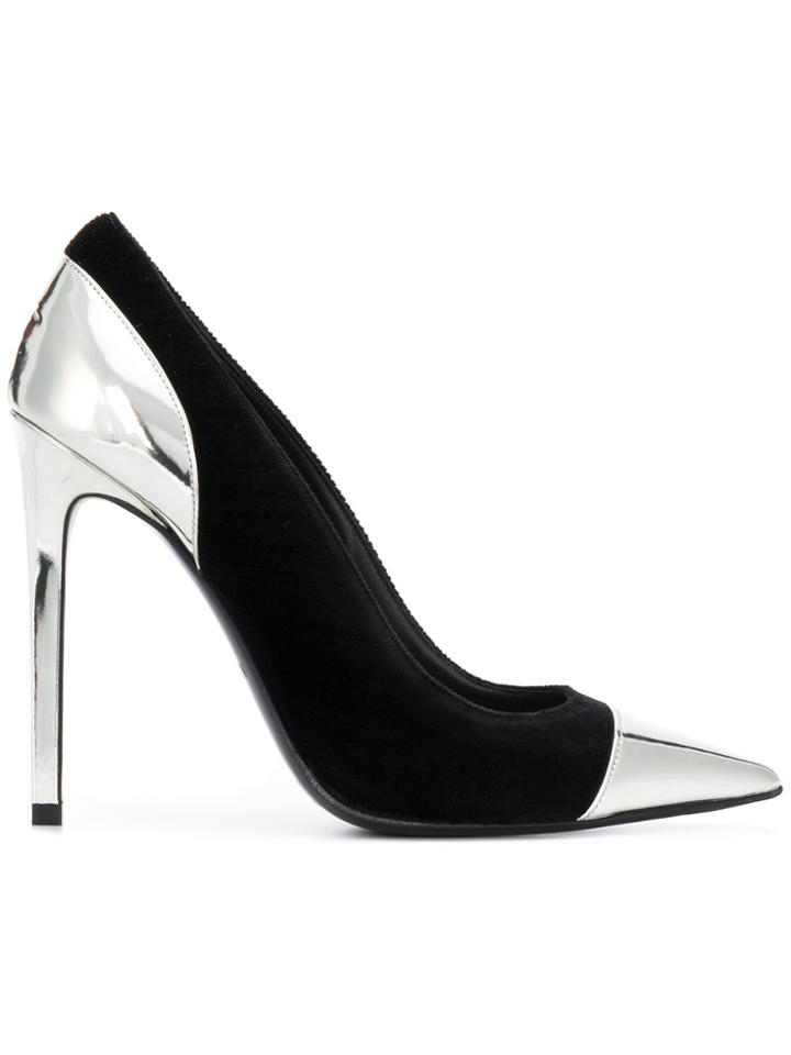 Balmain Panelled Pointed Toe Pumps - Black