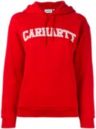 Carhartt Logo Print Hoodie, Women's, Size: Large, Red, Cotton