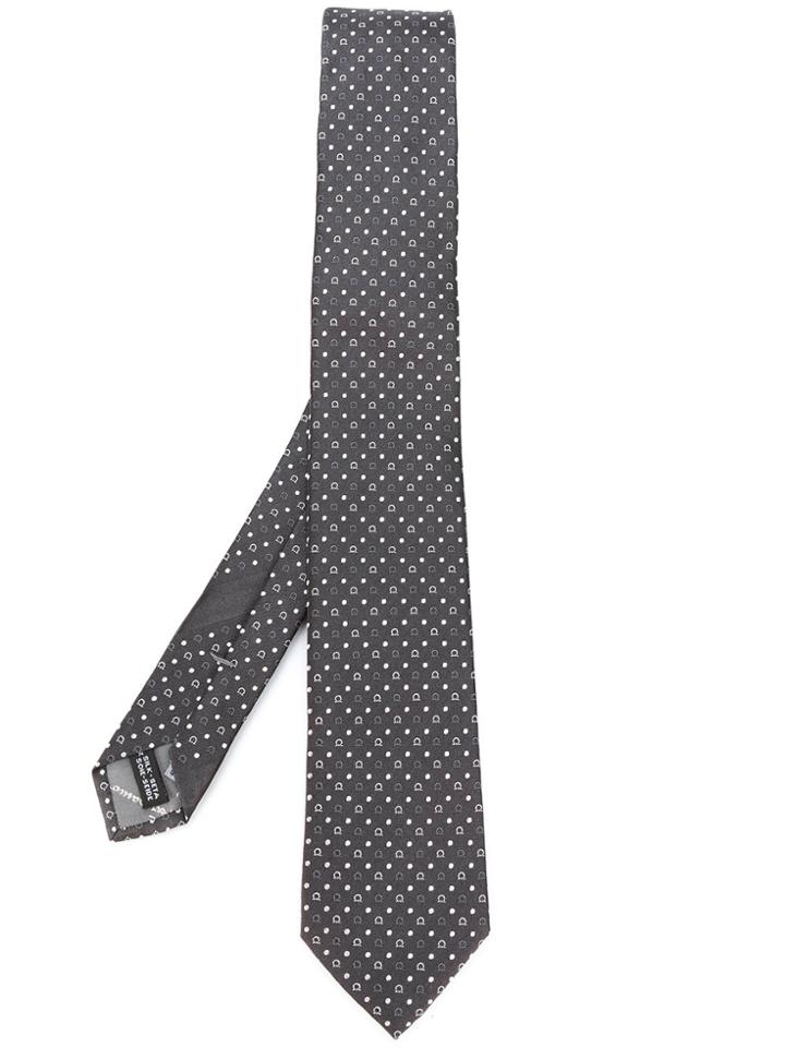 Salvatore Ferragamo Gancio Classic Tie - Grey