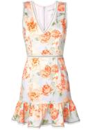 Alice+olivia Kirean Floral Print Dress - Orange