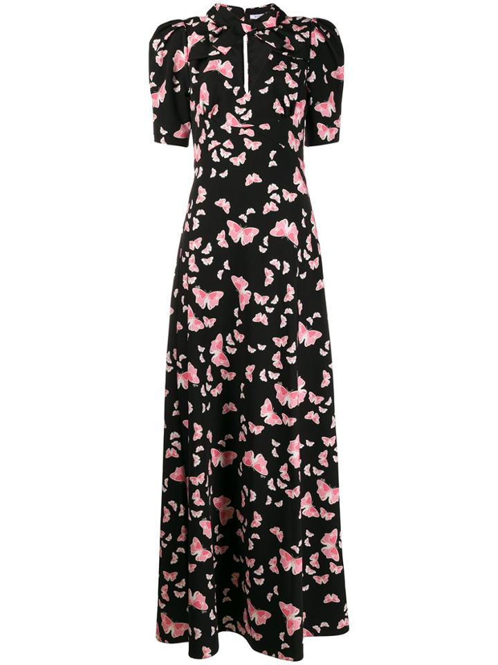 Vivetta Butterfly-print Long Dress - Black