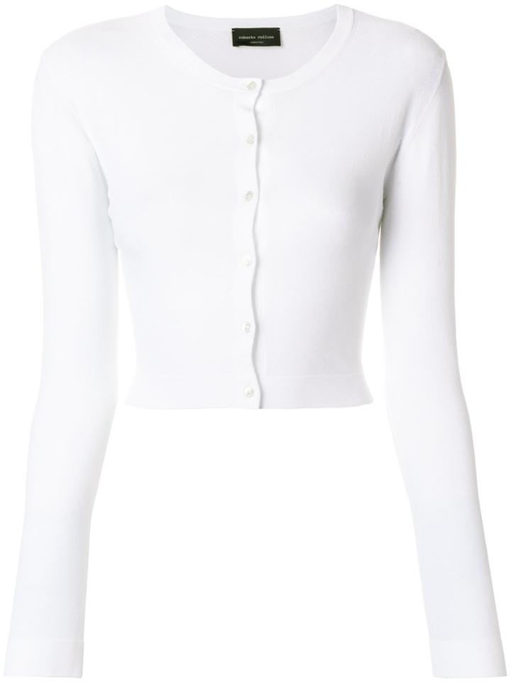 Roberto Collina Coreana Cropped Cardigan - White