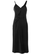 T By Alexander Wang Wrap Effect Cocktail Dress - Black