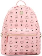 Mcm Logo Print Backpack - Pink & Purple