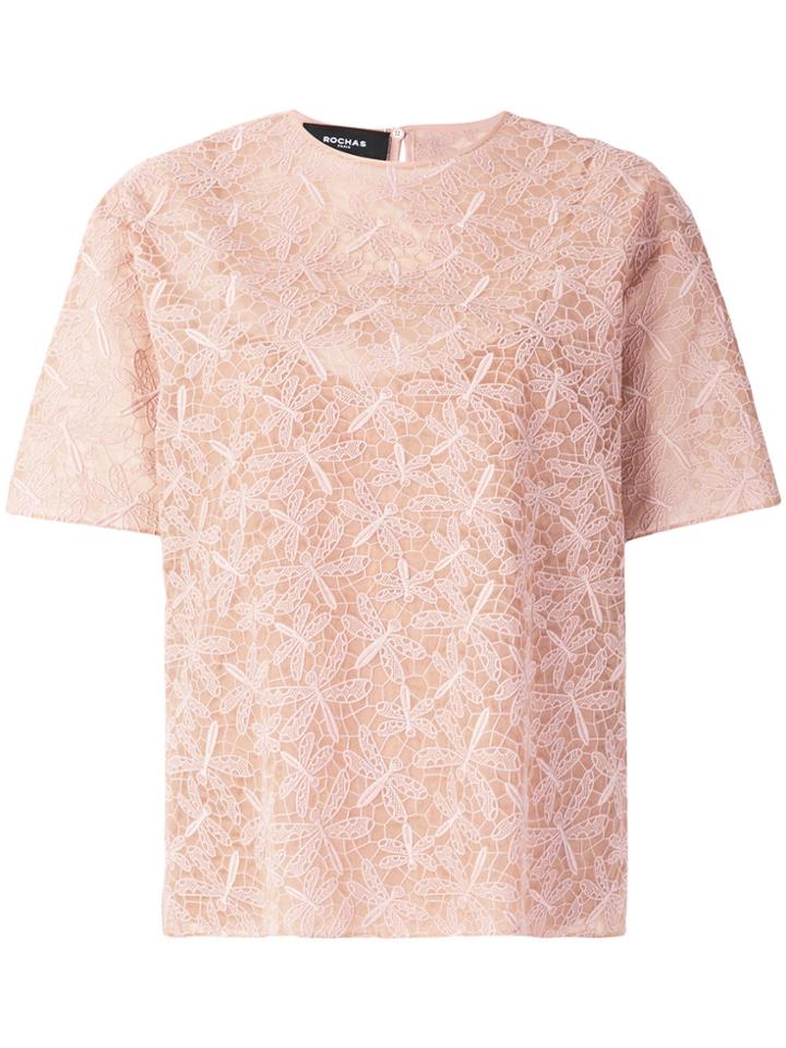 Rochas Dragonfly Blouse - Pink & Purple