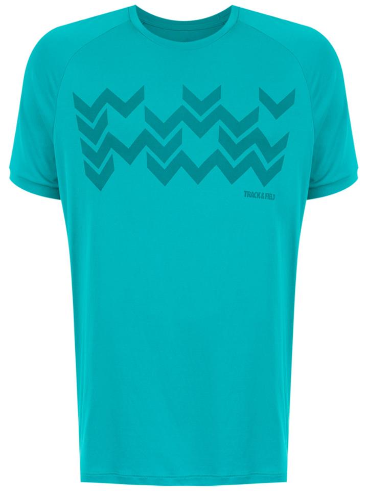 Track & Field Zig Print T-shirt - Blue