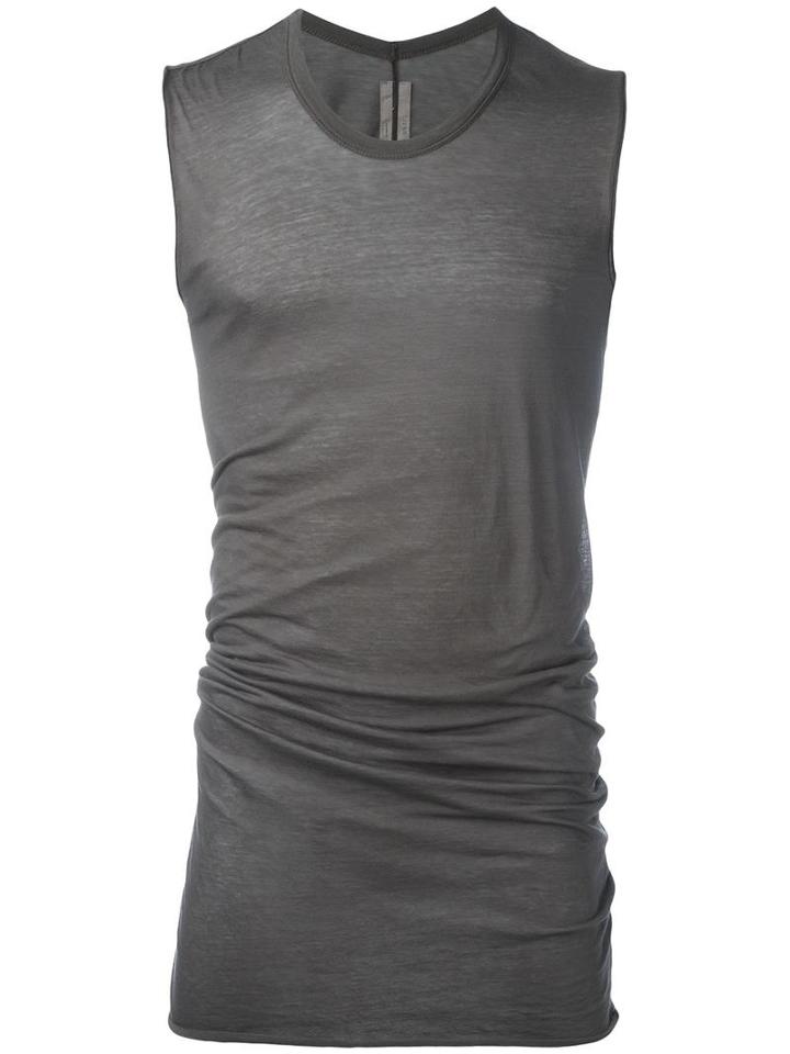 Rick Owens Classic Tank Top, Men's, Size: Large, Grey, Cotton