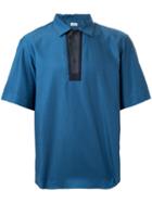 En Route - Panelled Polo Shirt - Men - Cotton - 2, Blue, Cotton