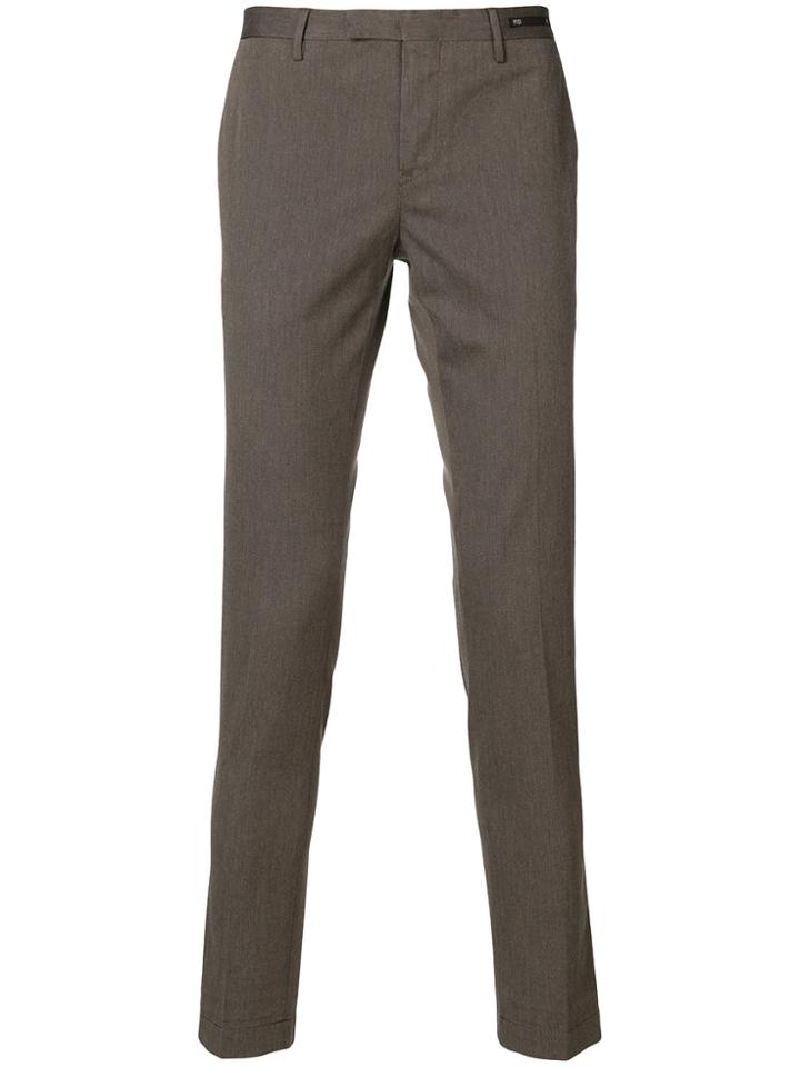 Pt01 Regular Tailored Trousers - Brown