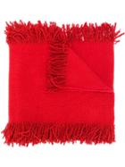 Uma Wang Fringed Wool Scarf - Red