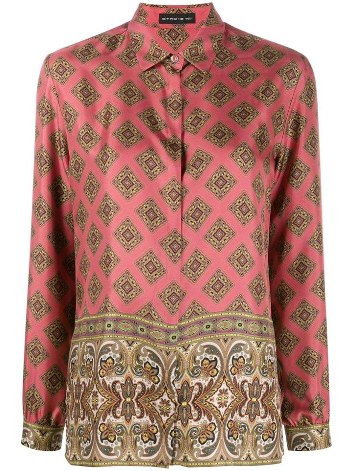 Etro Printed Loose-fit Shirt - Pink