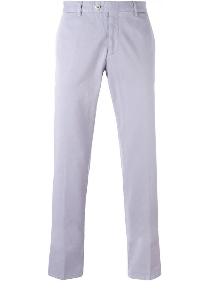 Etro Classic Chinos, Men's, Size: 50, Pink/purple, Cotton/spandex/elastane