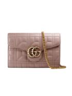 Gucci - Gg Marmont Matelassé Mini Bag - Women - Leather/pearls/gold Tone Alloy - One Size, Nude/neutrals, Leather/pearls/gold Tone Alloy