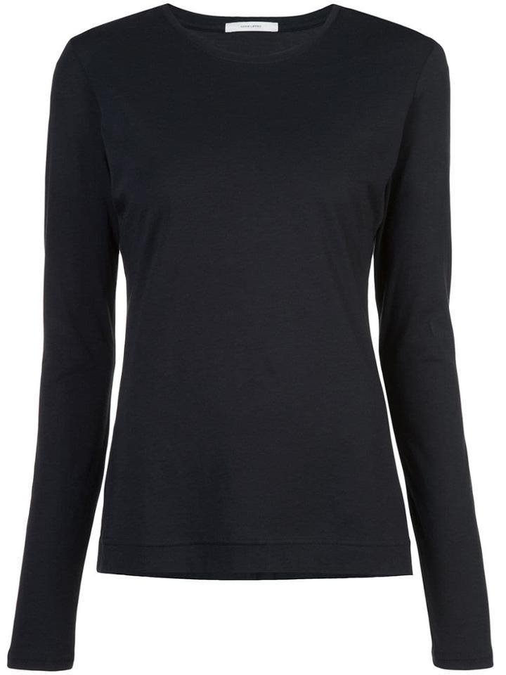 Adam Lippes Round Neck Long-sleeved Top - Black