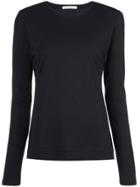 Adam Lippes Round Neck Long-sleeved Top - Black